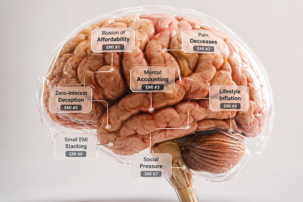 Seven psychological spending traps explained through emi trap psychology framework