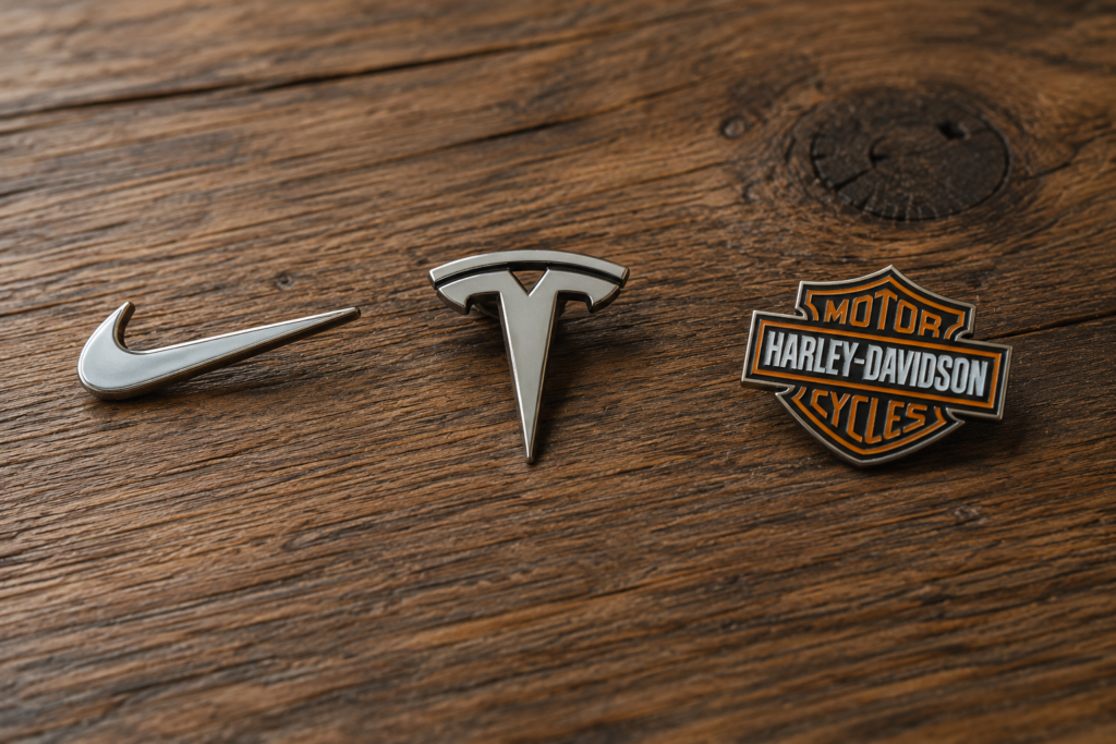 Brand religion phenomenon symbols of Nike Tesla and Harley Davidson compared