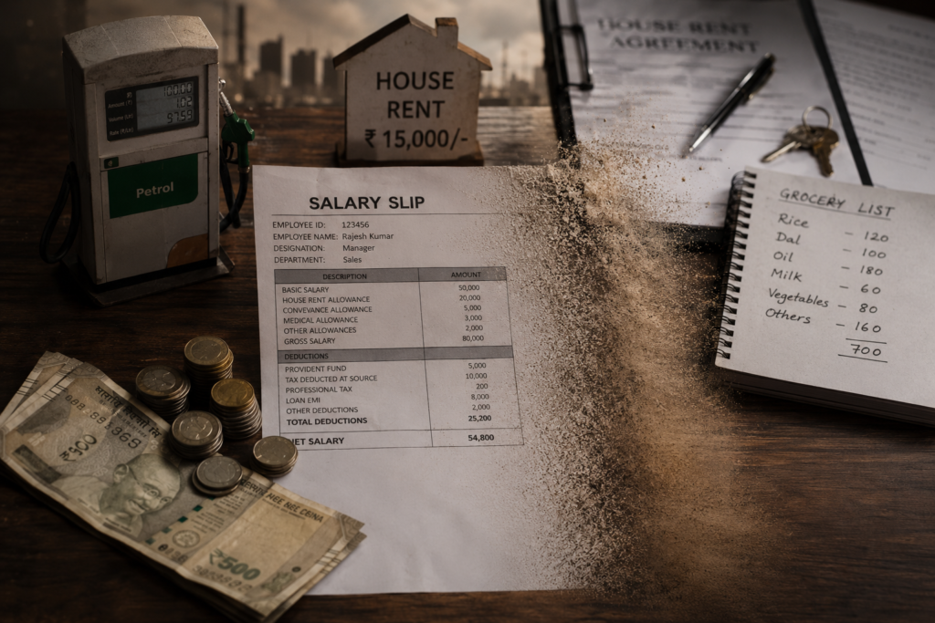 Comparison showing how inflation affects your salary over time
