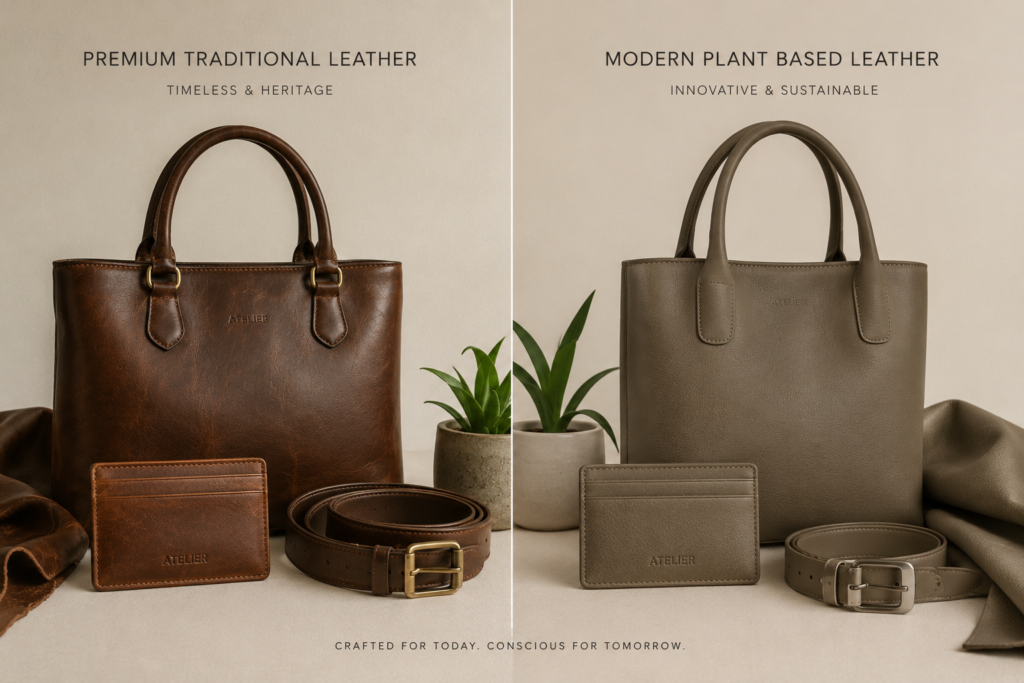 vegan leather sustainability compared with traditional leather products